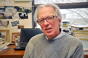 Professor Emeritus Ken Gobbo pictured in his office.