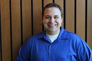Dr. Adam Lalor pictured in MacFarlane Science, Technology & Innovation Center.