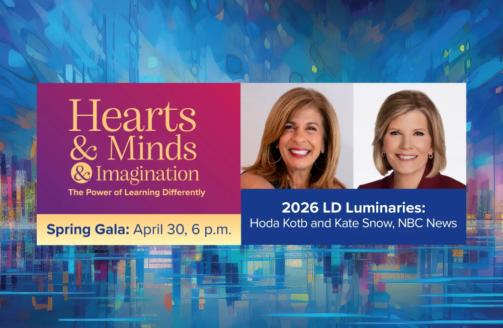 An illustration featuring headshots of 2026 LD Luminaries Hoda Kotb and Kate Snow of NBC News.