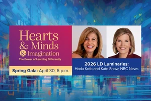 An illustration featuring headshots of 2026 LD Luminaries Hoda Kotb and Kate Snow of NBC News.