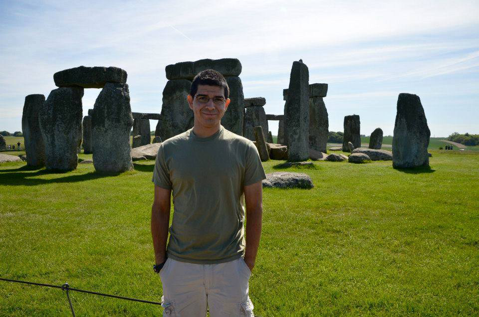 Ben standing in front of Stonehenge.