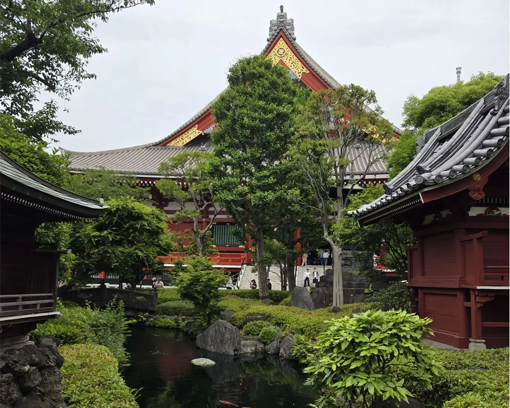 Temple with river in front of it.