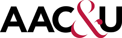 American Association of Colleges and Universities logo, which is the acronym A A C & U, with all letter in black and the ampersand in red.