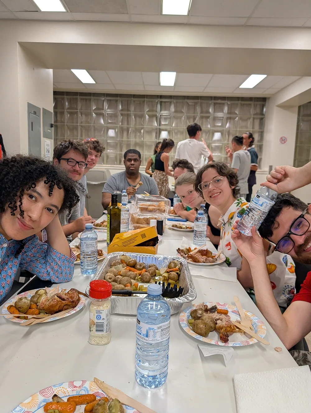 Students share a meal they cooked