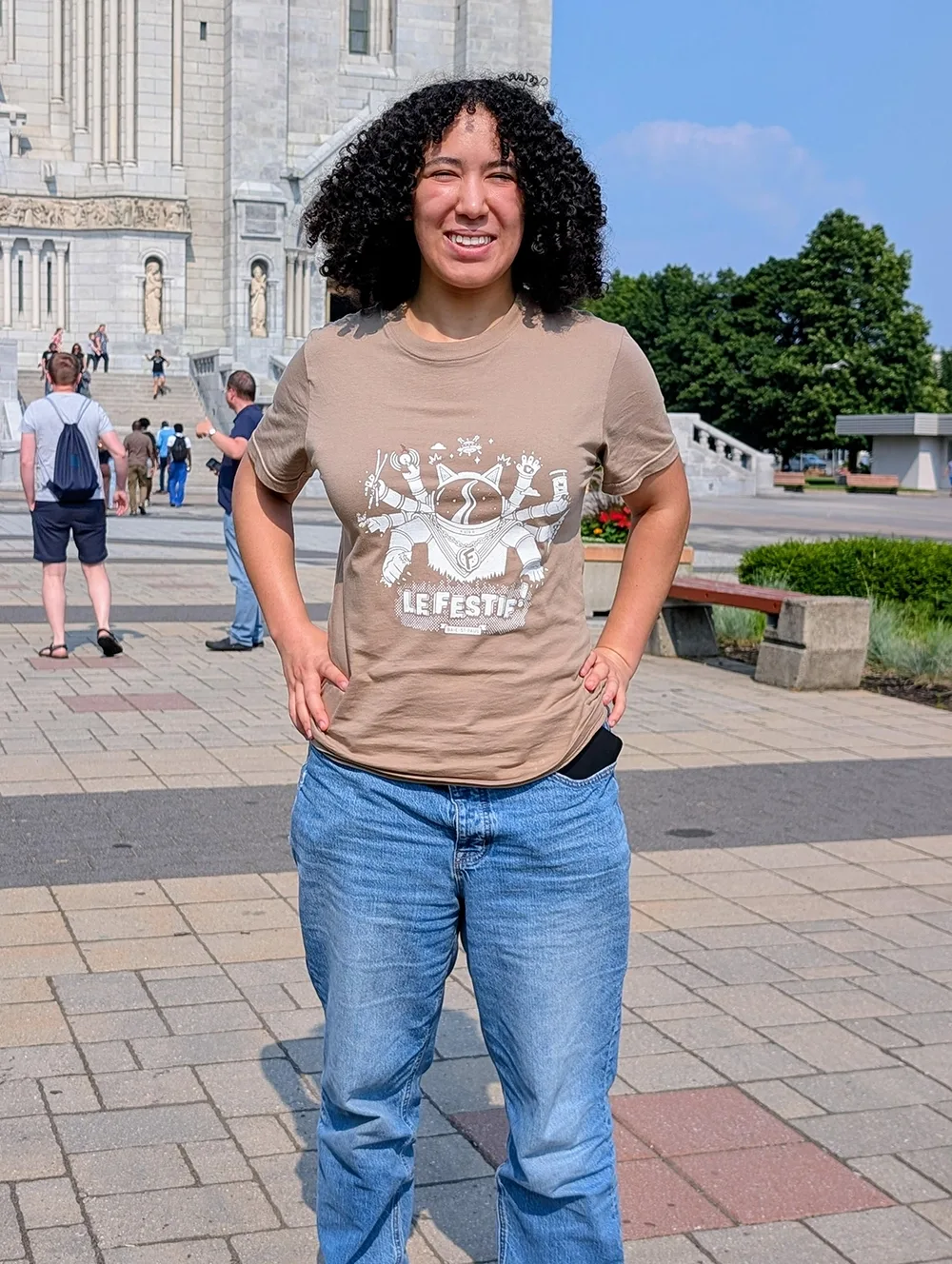 a student wearing a t-shirt
