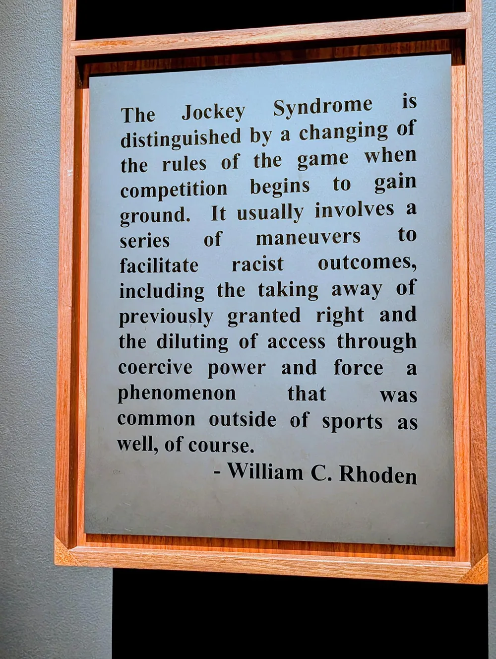 Plaque with text