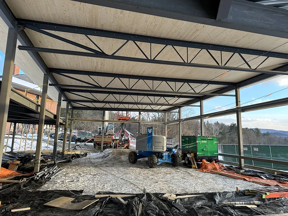 construction site view from underneath panel