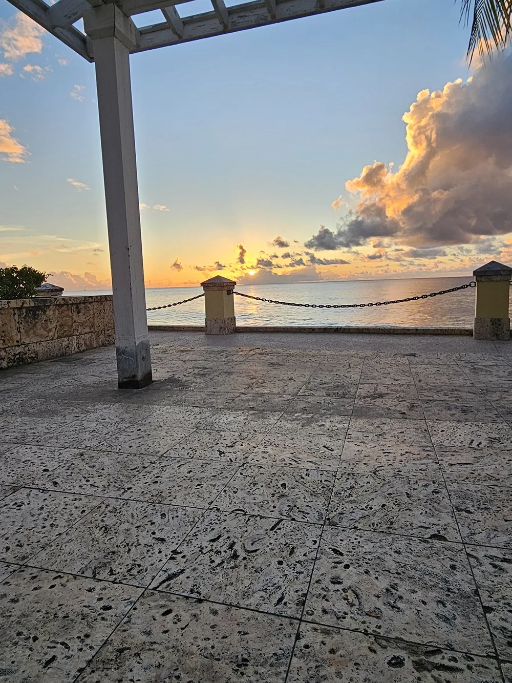 Sunset photo across from the Frederiksted Hotel on arrival day