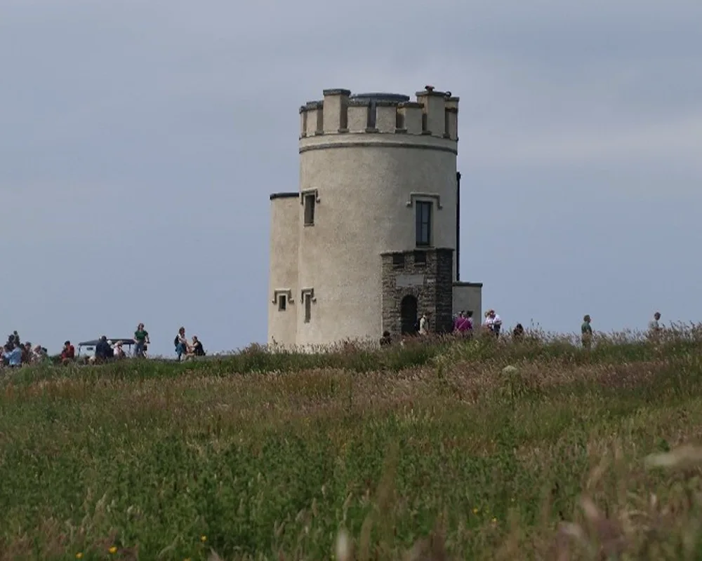 Tower overlooking the water at the Cliffs of Moher