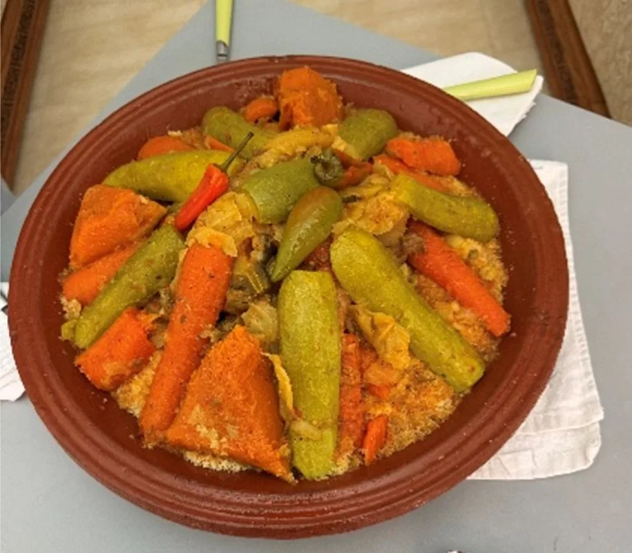 A bowl of Moroccan couscous.