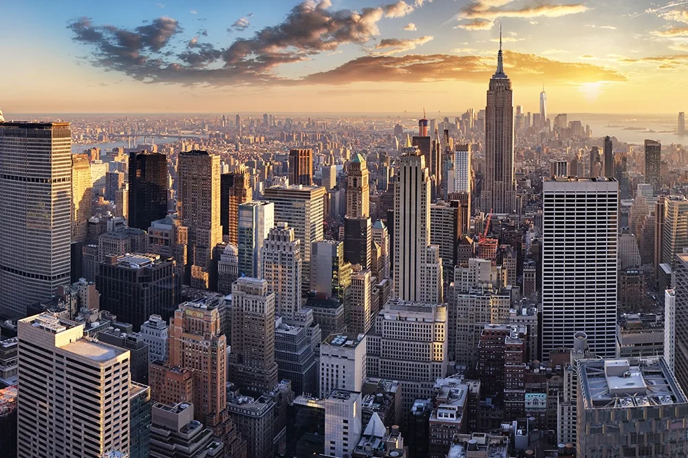 Aerial view of New York City.