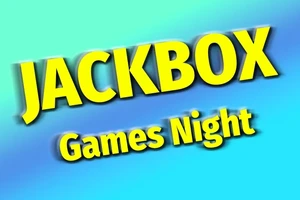 The words "Jackbox Games Night" appear over an aqua and blue gradient.
