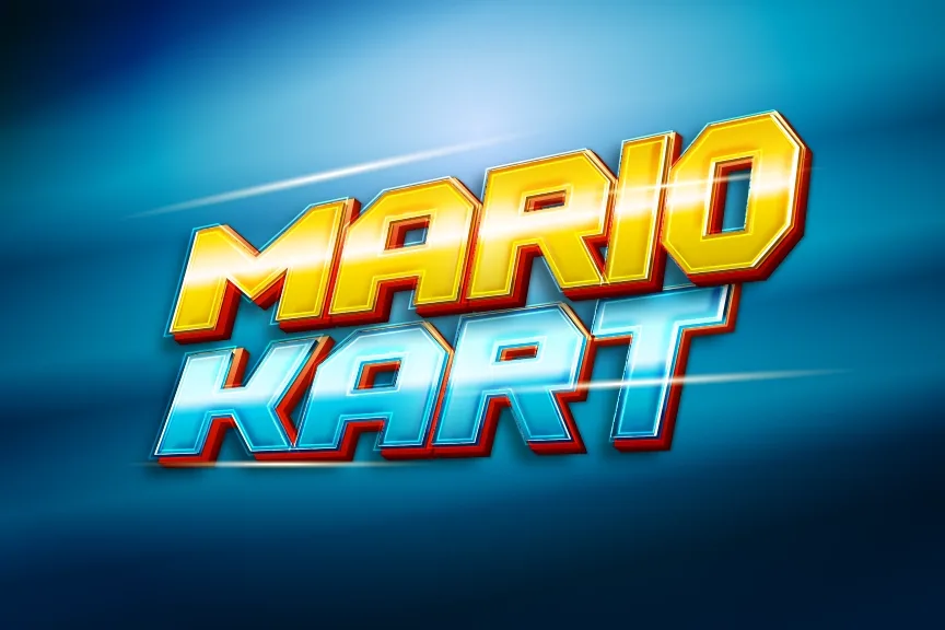 Motion stylized text effect for Mario Kart.