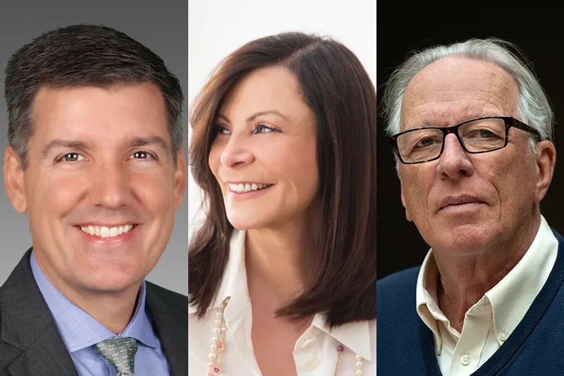 Headshots of the three new trustees, Scott Tozier, Wendy Burke Svarre, and Ken Gobbo.