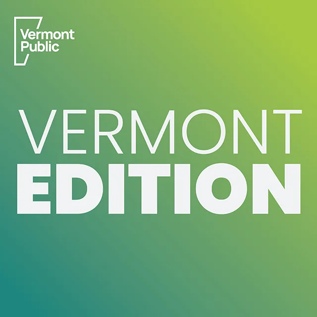 Vermont Edition Logo on a green gradient background.