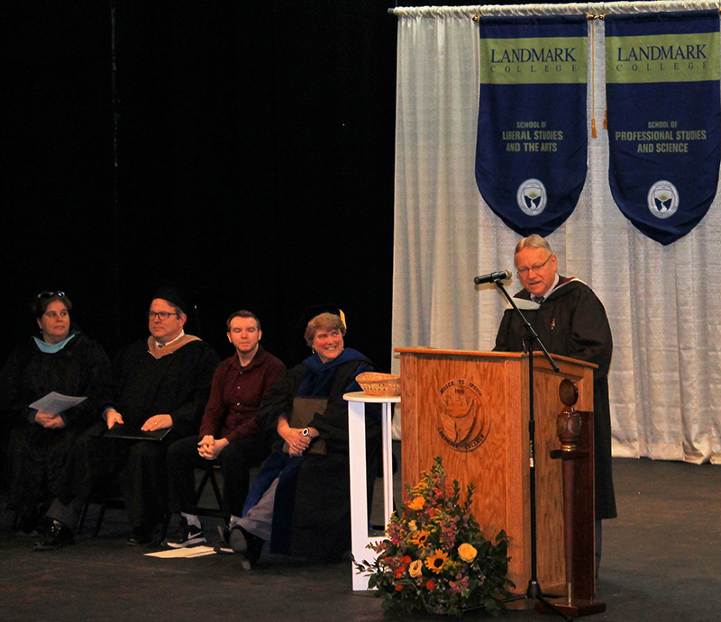 Associate professor of History Michael Hutcheson speaks at 2019 Spring Convocation.