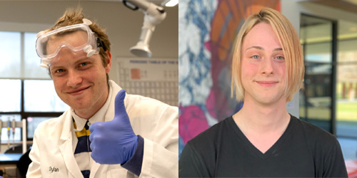 Headshots of Dylan Sullivan and Zoe Feil