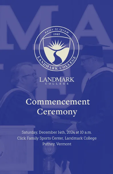 Fall 2024 Commencement program cover