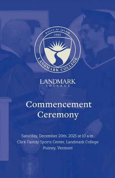 Cover of the Fall 2025 Commencement program.