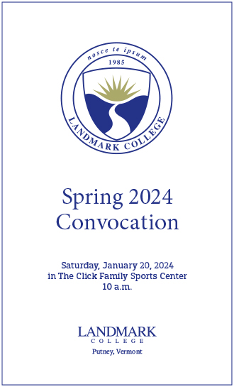 Spring 2024 Convocation program cover