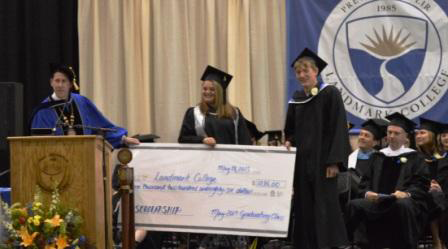 Dr. Eden is presented with class gift.