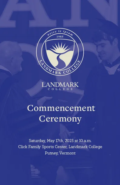 Cover of the Spring 2025 commencement program.